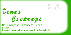 denes csepregi business card